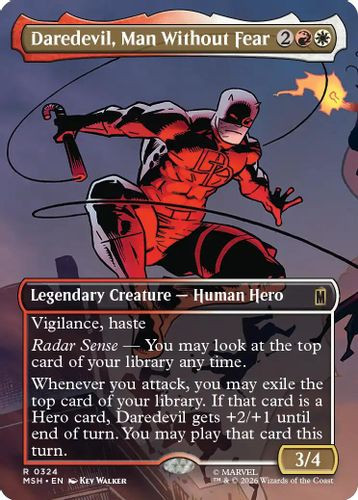 [MSH-0324](R) Daredevil, Man Without Fear (Borderless) (Foil)