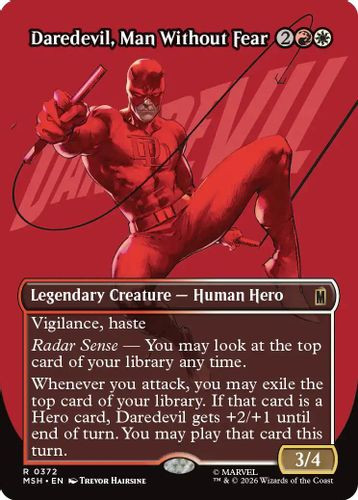 [MSH-0372](R) Daredevil, Man Without Fear (Borderless) (Foil)