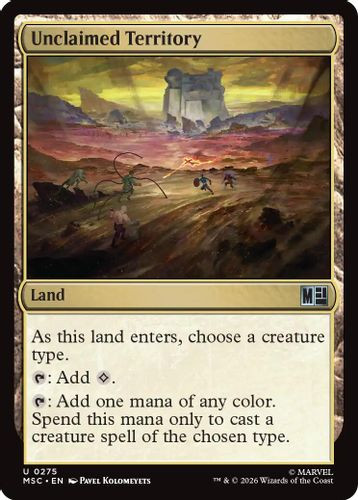 [MSC-0275](U) Unclaimed Territory
