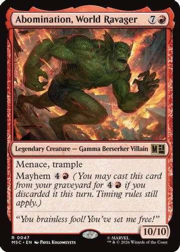 [MSC-0047](R) Abomination, World Ravager