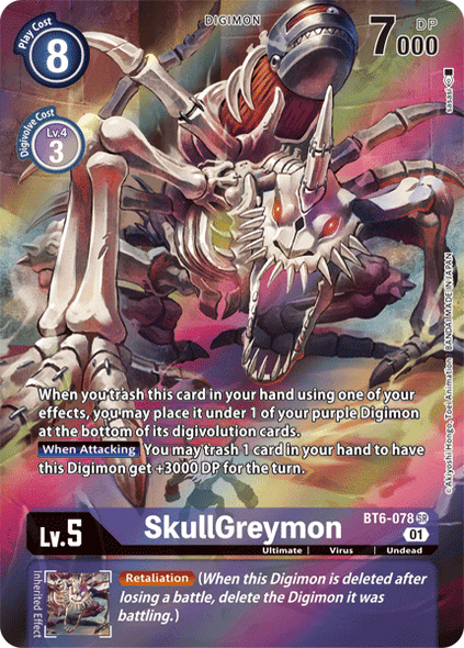 BT06-078SR SkullGreymon (Alternate Art) (Foil)