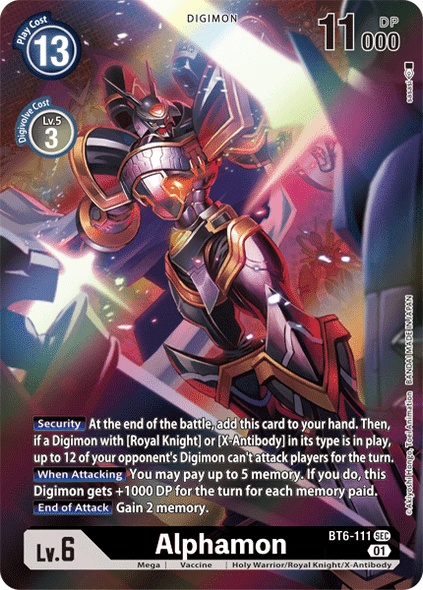 BT06-111SEC Alphamon (Alternate Art) (Foil)