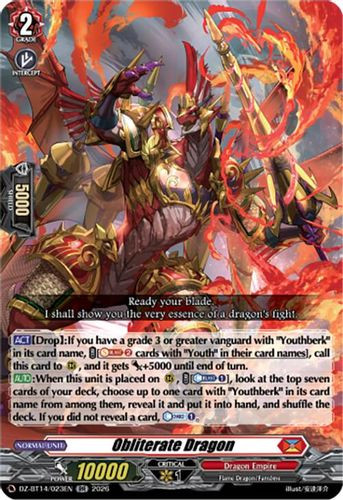 [DZ-BT14/023EN](RR) Obliterate Dragon