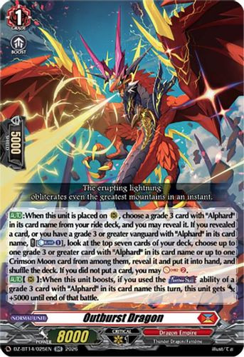 [DZ-BT14/025EN](RR) Outburst Dragon