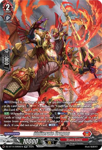 [DZ-BT14/SR06EN](SR) Obliterate Dragon (SR)