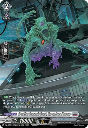 [DZ-BT14/SR22EN](SR) Creation Demonic Beast, Uproarious Scream (SR)