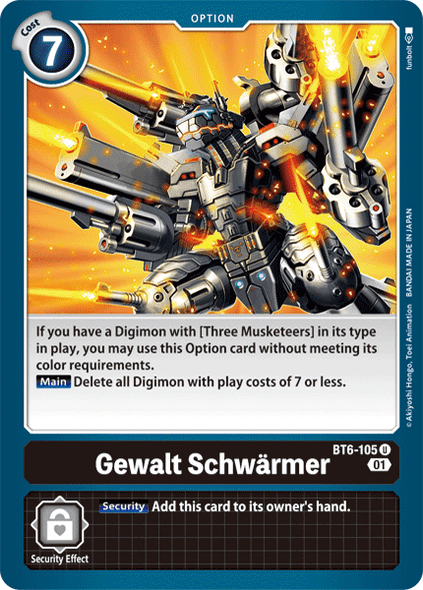 BT06-105U Gewalt Schwarmer (Prerelease Stamp) (Foil)