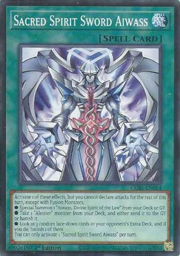 [CORI-EN054] Sacred Spirit Sword Aiwass (Common)<1st>