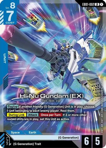 [EB01-002](LR) Hi-Nu Gundam (EX) {Foil}