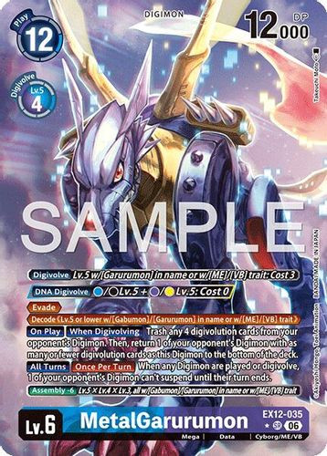 [EX12-035](SR) MetalGarurumon (1 Star Alternate Art) (Foil)