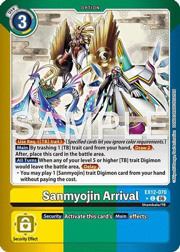 [EX12-070](C) Sanmyojin Arrival (1 Star Color Frame) (Foil)