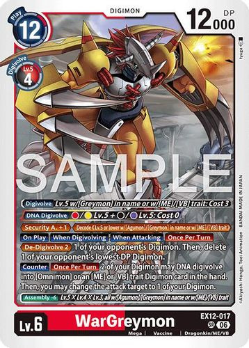 [EX12-017](SR) WarGreymon (Foil)