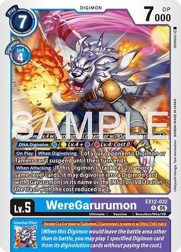 [EX12-032](R) WereGarurumon (Foil)
