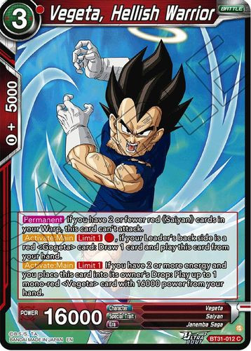 [BT31-012](C) Vegeta, Hellish Warrior
