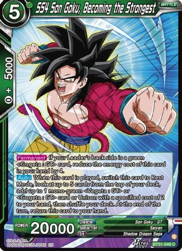 [BT31-046](C) SS4 Son Goku, Becoming the Strongest