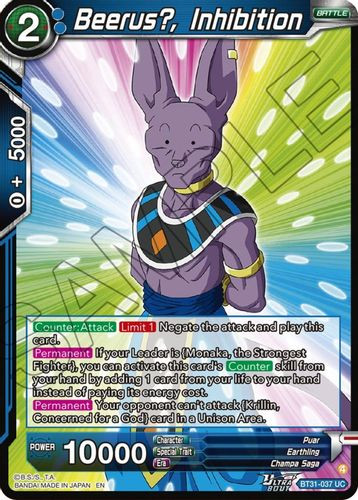 [BT31-037](UC) Beerus?, Inhibition (Foil)