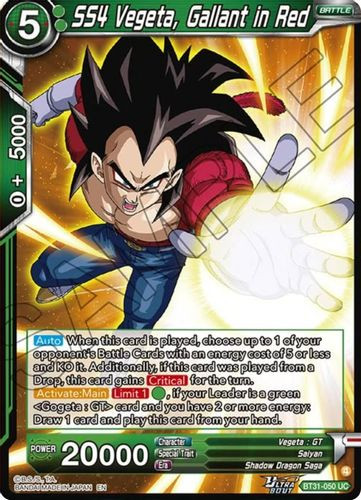 [BT31-050](UC) SS4 Vegeta, Gallant in Red (Foil)