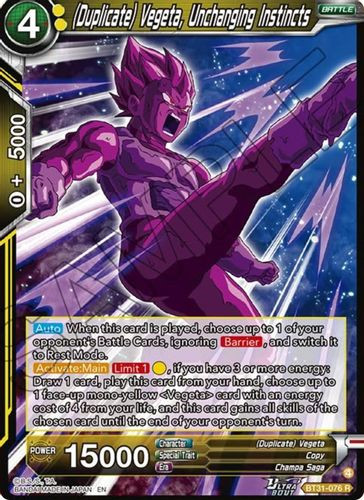 [BT31-076](R) (Duplicate) Vegeta, Unchanging Instincts (Foil)
