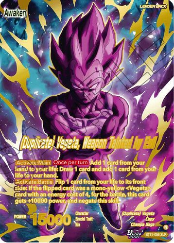 [BT31-056](SLR) Commeson // (Duplicate) Vegeta, Weapon Tainted by Evil (Foil)