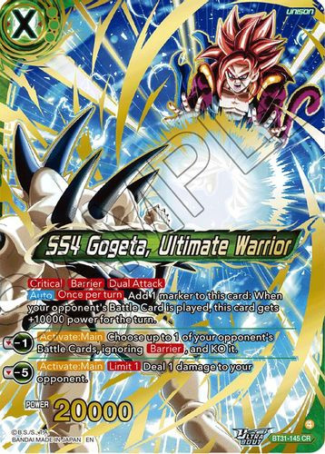 [BT31-145](CR) SS4 Gogeta, Ultimate Warrior (Foil)