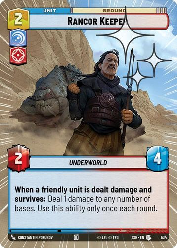 [08-ASH-EN-0534](U) Rancor Keeper (Hyperspace) (Foil)