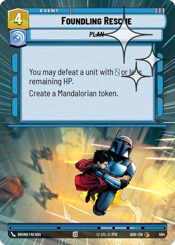 [08-ASH-EN-0594](C) Foundling Rescue (Hyperspace) (Foil)