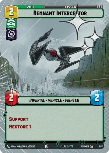[08-ASH-EN-0597](C) Remnant Interceptor (Hyperspace) (Foil)