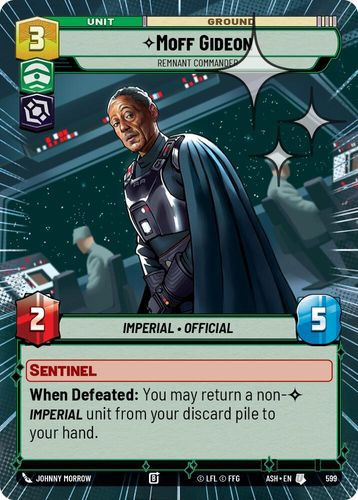 [08-ASH-EN-0599](U) Moff Gideon - Remnant Commander (Hyperspace) (Foil)