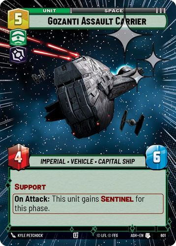 [08-ASH-EN-0601](U) Gozanti Assault Carrier (Hyperspace) (Foil)