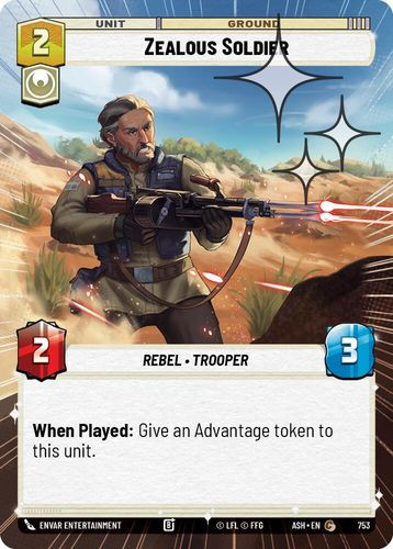 [08-ASH-EN-0753](C) Zealous Soldier (Hyperspace) (Foil)