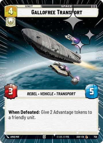 [08-ASH-EN-0756](C) Gallofree Transport (Hyperspace) (Foil)