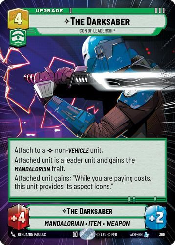 [08-ASH-EN-0399](L) The Darksaber - Icon of Leadership (Hyperspace)