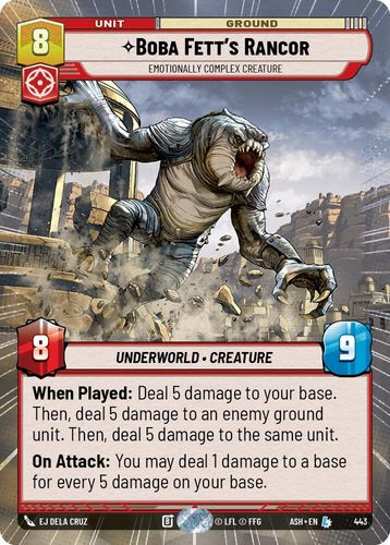 [08-ASH-EN-0443](L) Boba Fett's Rancor - Emotionally Complex Creature (Hyperspace)