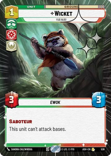 [08-ASH-EN-0536](R) Wicket - Yub Nub! (Hyperspace) (Foil)