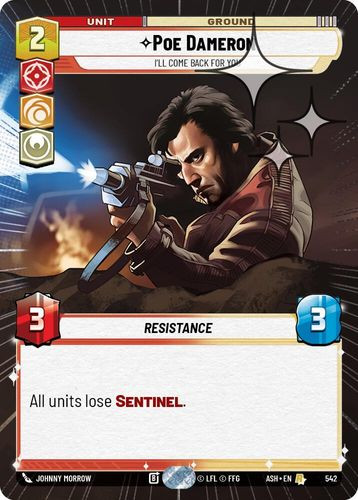 [08-ASH-EN-0542](R) Poe Dameron - I'll Come Back For You (Hyperspace) (Foil)
