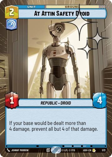 [08-ASH-EN-0572](R) At Attin Safety Droid (Hyperspace) (Foil)