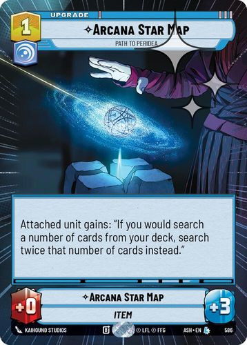 [08-ASH-EN-0586](L) Arcana Star Map - Path to Peridea (Hyperspace) (Foil)