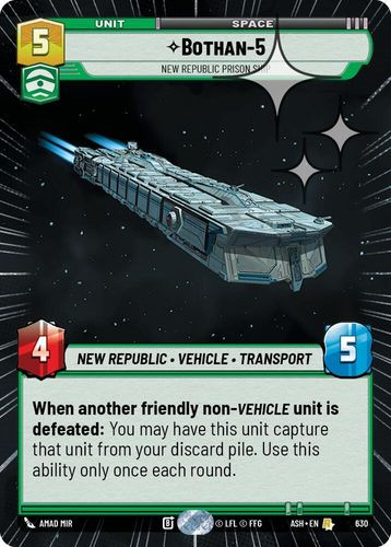 [08-ASH-EN-0630](R) Bothan-5 - New Republic Prison Ship (Hyperspace) (Foil)