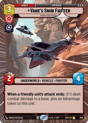 [08-ASH-EN-0646](R) Vane's Snub Fighter - Brash and Proud (Hyperspace) (Foil)