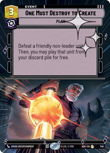 [08-ASH-EN-0749](R) One Must Destroy to Create (Hyperspace) (Foil)