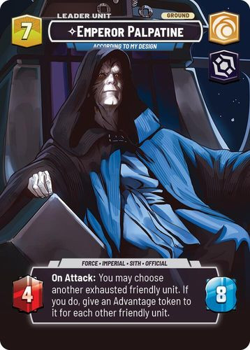 [08-ASH-EN-0781](S) Emperor Palpatine - According to My Design (Showcase) (Foil)