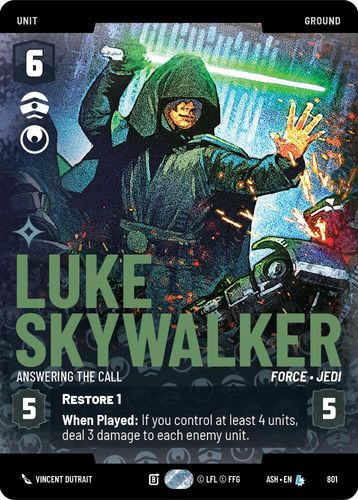 [08-ASH-EN-0801](L) Luke Skywalker - Answering the Call (Prestige)