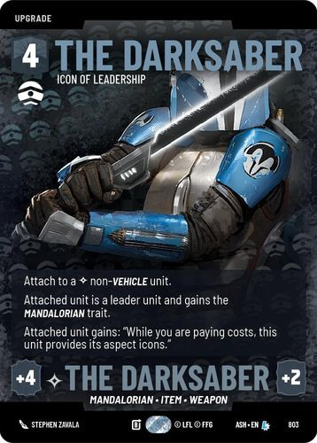 [08-ASH-EN-0803](L) The Darksaber - Icon of Leadership (Prestige)