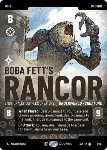 [08-ASH-EN-0806](L) Boba Fett's Rancor - Emotionally Complex Creature (Prestige)