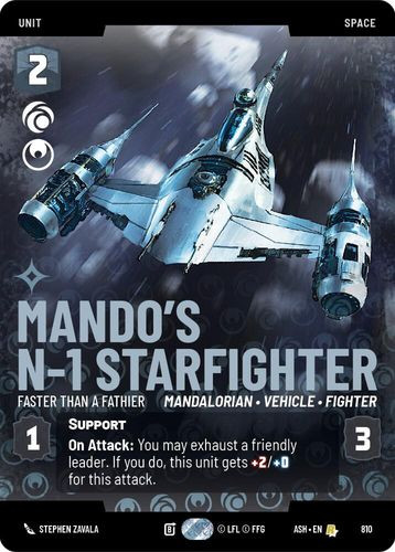 [08-ASH-EN-0810](R) Mando's N-1 Starfighter - Faster than a Fathier (Prestige)