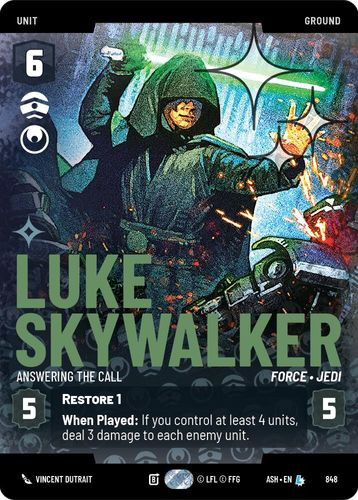 [08-ASH-EN-0848](U) Luke Skywalker - Answering the Call (Prestige) (Foil)