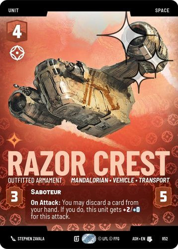 [08-ASH-EN-0852](U) Razor Crest - Outfitted Armament (Prestige) (Foil)