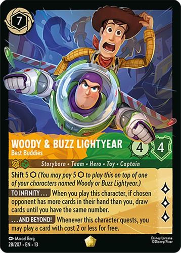 [LOR13-028/207](L) Woody & Buzz Lightyear - Best Buddies (Foil)