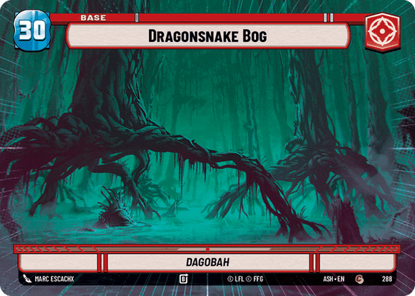 [08-ASH-EN-0288//T06](C) Dragonsnake Bog // Shield (Hyperspace)