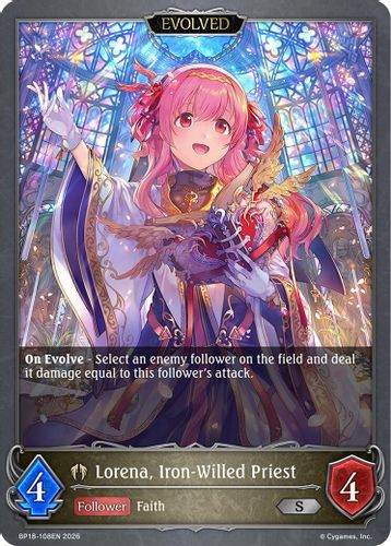 [BP18-108EN](S) Lorena, Iron-Willed Priest (Evolved)